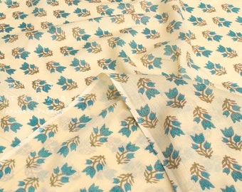 Hand Printed Indian Cotton Voile - A3 - 50cm