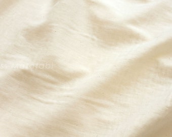 Japanese Fabric - Kobayashi solid double gauze - unbleached cotton - cream - 50cm