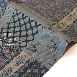 Colagem de estampas em tecido japonês - E - 50 cm