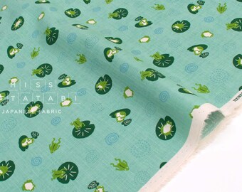 Japanese Fabric Frog on a Lily Pad - B - 50cm