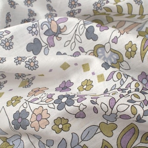 Hand Printed Indian Cotton Voile - D3 - 50cm