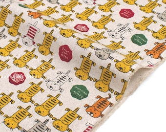 Japanese Fabric Drive Your Dream Cats - A - 50cm