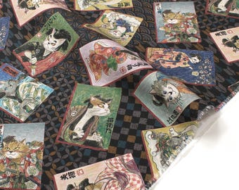Japanese Fabric Portrait Cats - 50cm