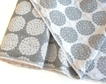Japanese Fabric Yarn Dyed Woven Jacquard Ajisai - grey - 50cm