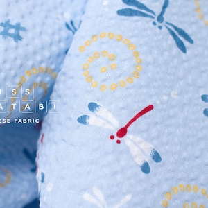 Tissu japonais Tombo Ripple - bleu clair - 50 cm