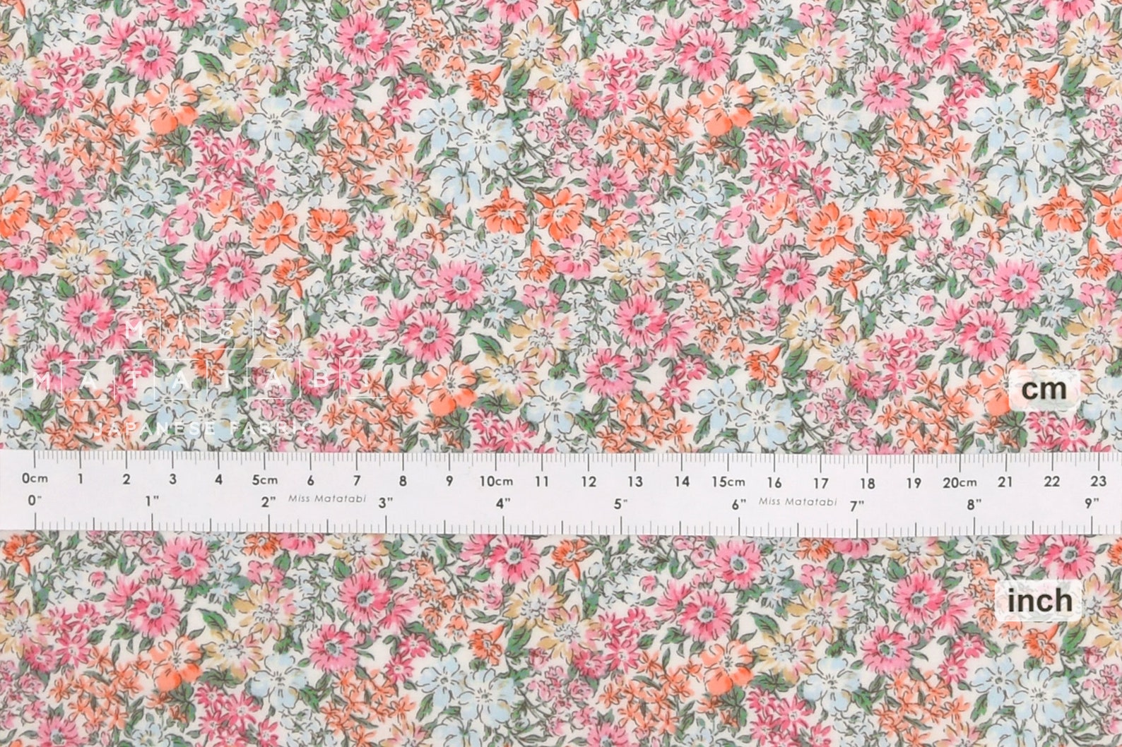 Tela Japonesa denso césped de algodón floral rosa melocotón | Etsy