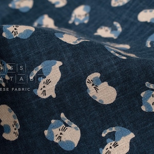 職人コレクション 手捺染和布 ねこ - 92A - 50 cm