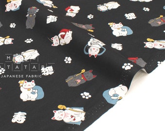 Japanese Fabric Seven Lucky Cats - F - 50cm