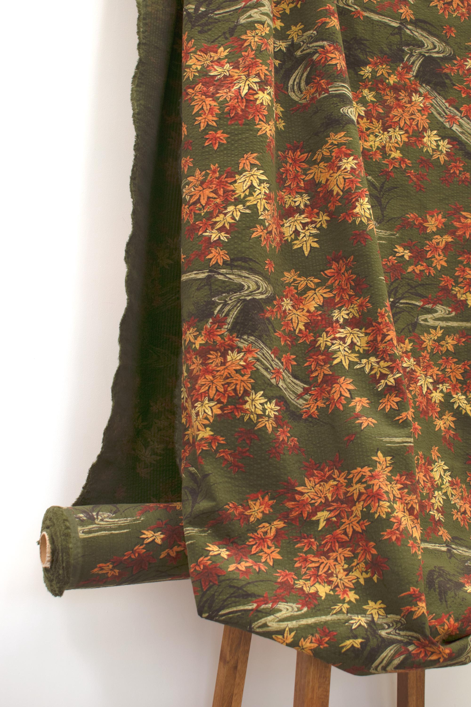 Japanese Fabric Ripple Corduroy Momiji - C - 50cm - Etsy Israel