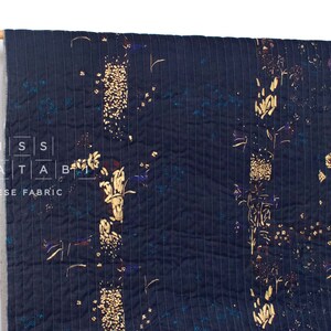 nani IRO Kokka Japanese Fabric PAL Quilted Linen D navy blue 50cm image 6