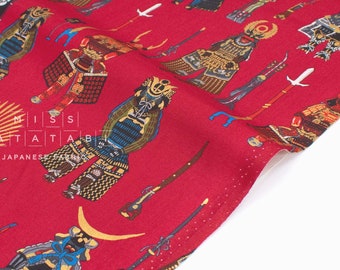 Japanese Fabric Samurai Warriors - C - 50cm