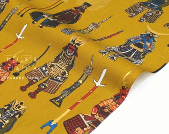 Japanese Fabric Samurai Warriors - B - 50cm