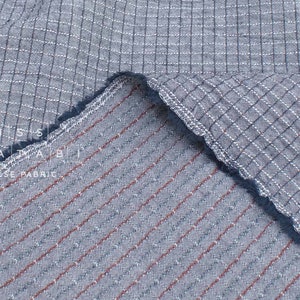 Japanese Fabric Shokunin Collection Yarn-Dyed Dobby - navy blue - 50cm