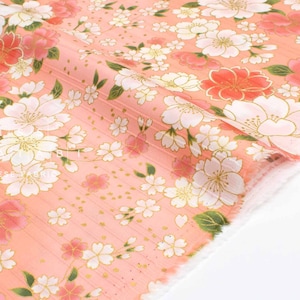 Japanese Fabric Sakura in Bloom Slub Cotton - pink - 50cm