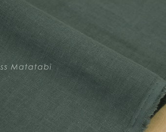 Japanese Fabric - Kobayashi solid double gauze - slate green - 50cm