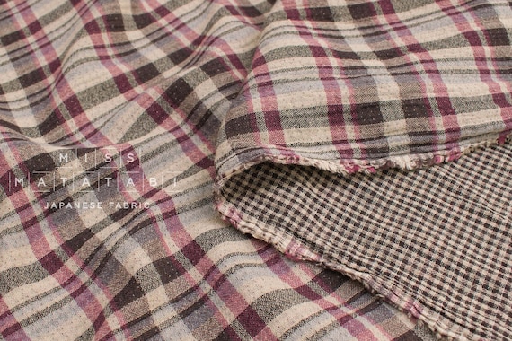 Japanese Yarn Dyed Plaid in Light Grey Japanese Yarn Dyed Plaid in Light Grey