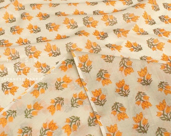 Hand Printed Indian Cotton Voile - A2 - 50cm