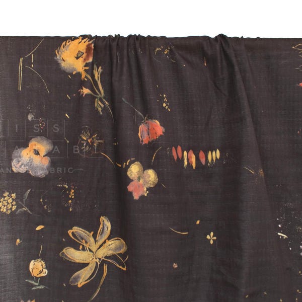 nani IRO Kokka Japanese Fabric hana no tokiniwa Organic Double Gauze - D - 50cm