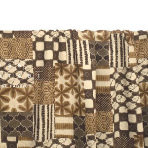 Japanskt tygmärke i shibori-stil - brunt - 50 cm