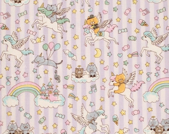 Japanese Fabric Unicorn Cats - D - 50cm