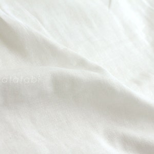 Japanese Fabric Kobayashi solid double gauze white 50cm image 1