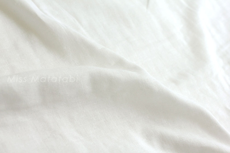 Japanese Fabric Kobayashi solid double gauze white 50cm image 1