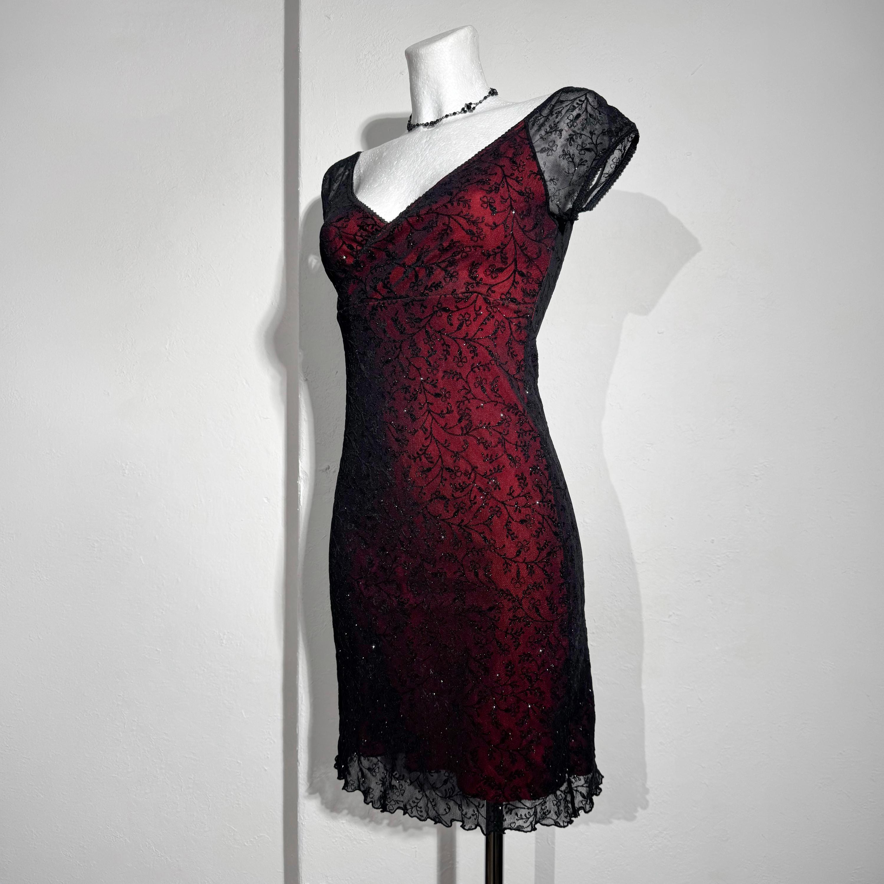 red and black layered mesh dress 90s Overlay Buy Kibo Womens White pagan clothing Boyut:32 Get ready to slay