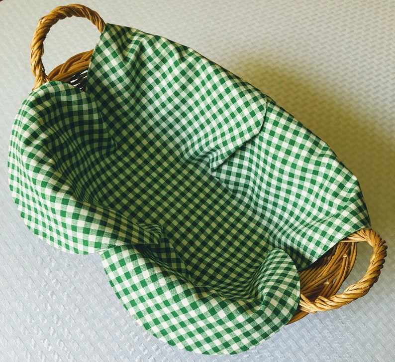Basket Liner Table Topper Bread Cloth Gingham 1/4th inch Etsy