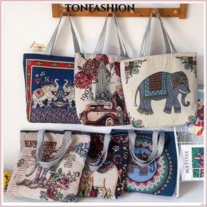 Elefanten Muster Tasche aus Thailand handmade aus Thailand