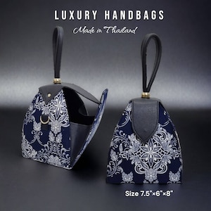 Bolso tailandés Hecho de seda hecho a mano 100% mini bolso Monedero de seda tailandesa