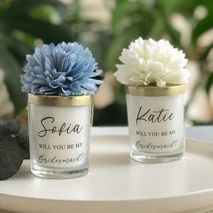 Personalized Wedding Gift for Bridesmaids, Will You Be My Bridesmaid Candle, Maid of Honor Candle, Bridesmaid Proposal Gifts for Wedding Day