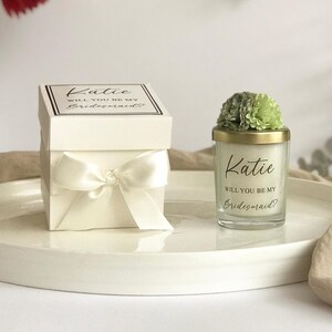 Personalized Bridal Party Gifts For Bridesmaids, Bridesmaid Candle Proposal, Mini Candle Gifts For Bridesmaid Box, Bridesmaid Wedding Candle