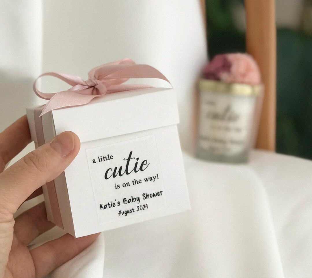 Personalized Baby Shower Candle Favors, Mini Scented Candle Favors for ...