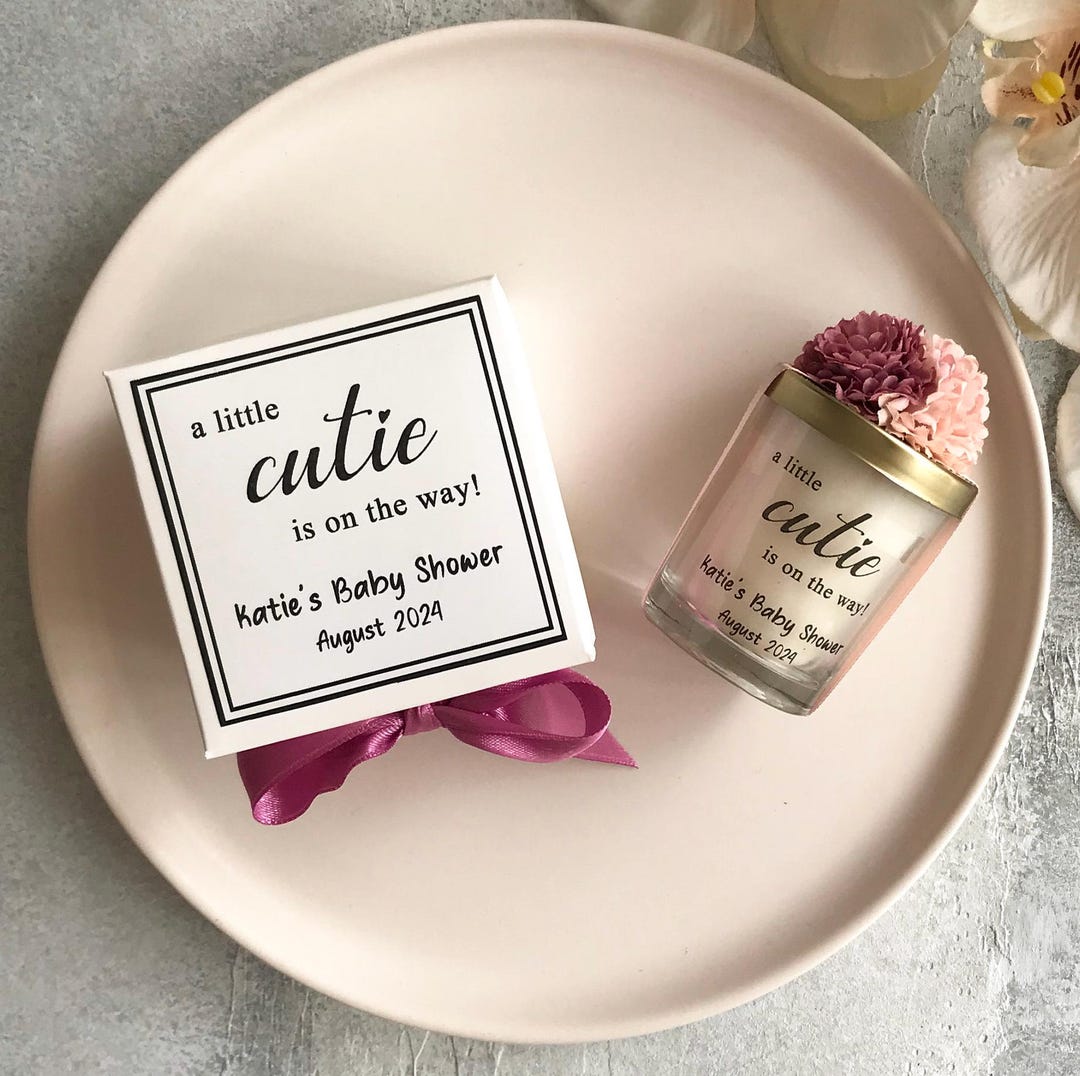 Baby Shower Favor Candles - Baby in Bloom Shower Favor - Personalized ...