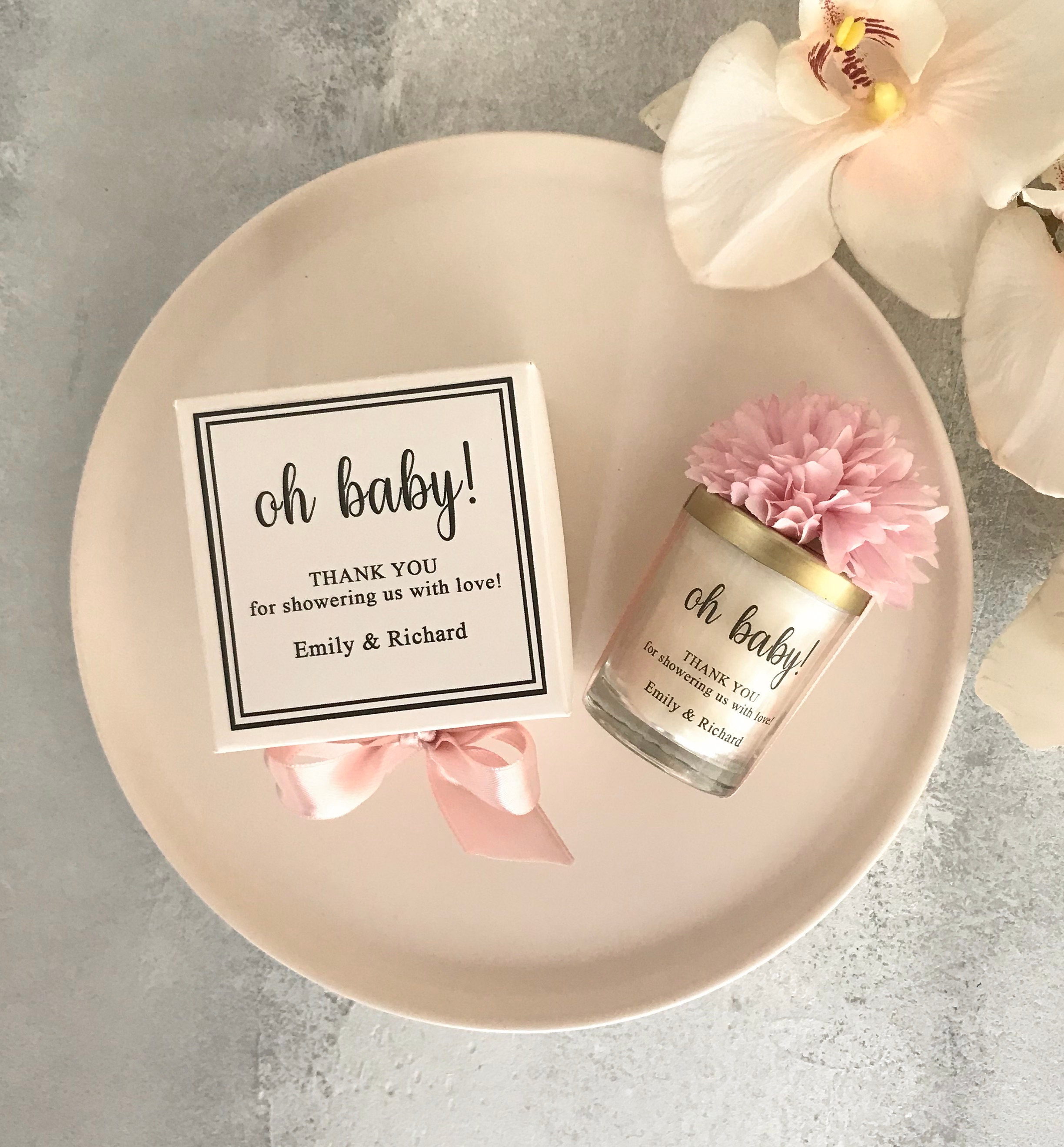 Personalized Baby Shower Candle Favors: Rustic Soy Wax Keepsakes - Etsy