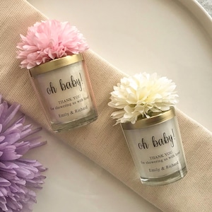 Girl Baby Shower Candle Favors, Custom Candle Favors, Girl Shower Ideas, Boy Shower Ideas, Personalized Girl Baby Shower Candle Favors