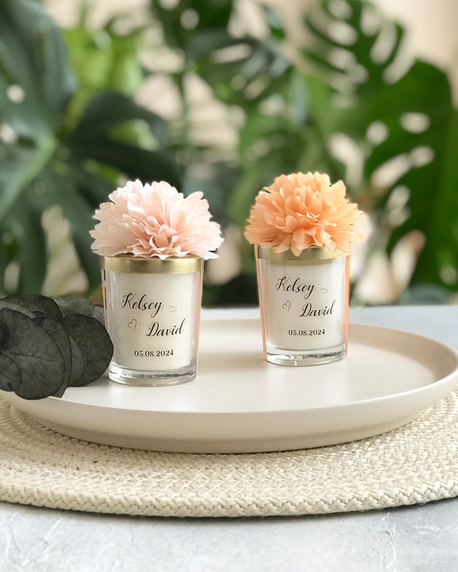 Personalized Wedding Favor Candles: Vanilla Scented Soy Wax With ...
