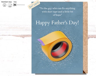 Funny Father's Day Card,Printable Father's Day Card,Funny Card for Husband,Card for him,Blank Card for Dad,Father's Day Card,Greeting Card