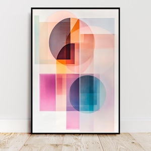 Modernes geometrisches abstraktes Kunstplakat bis
