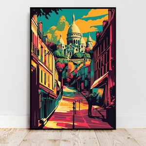 Vibrant Montmartre Paris Art Print