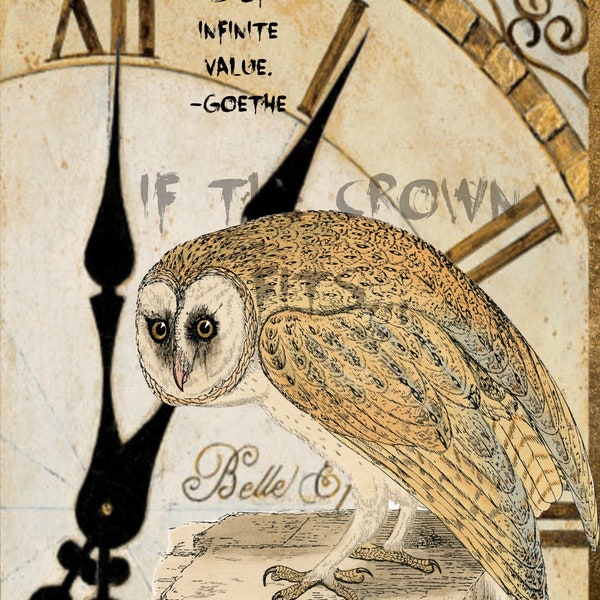 Digital Halloween cOLLAgE/OwL/TiMe/GoeThE