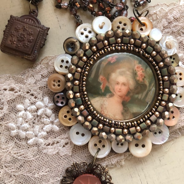 Buttons Necklace Etsy