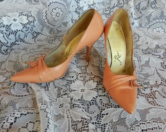 peach high heels