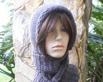 Hat Attached Scarf Etsy