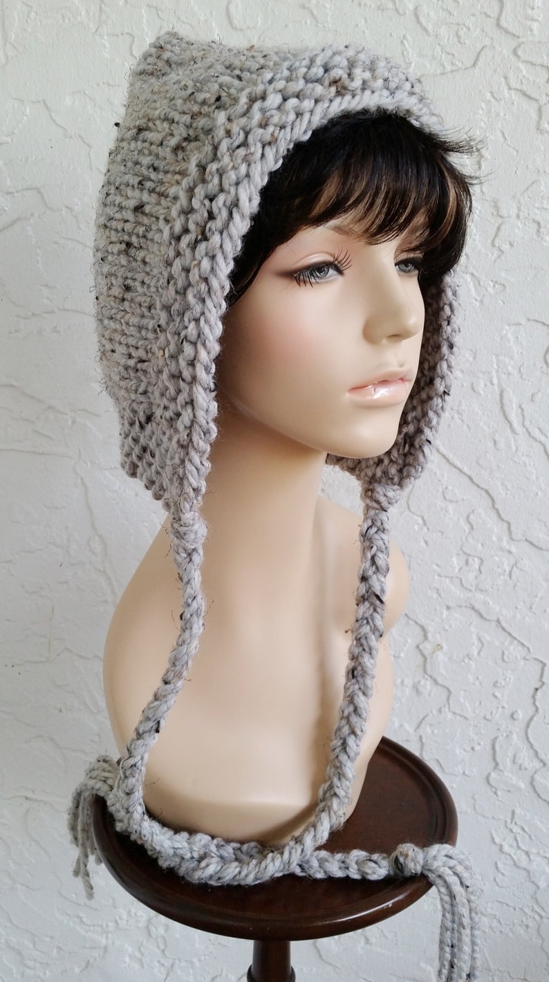 Hand knit hood hat womens hood hat womens accessories hood hat Etsy