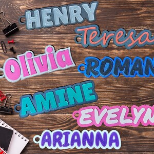 2x Customized 3D Printed Name Keychains - Personalized Keychains for Gifts, Bags