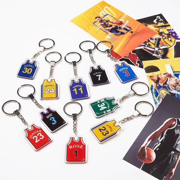 Basketball jersey keychain player keychain