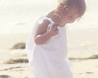 white dress beach photoshoot
