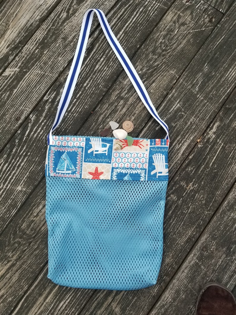 Beach shell bag Beach shell collecting bag Sea shell mesh bag,Kids shell bag Sea shell bag shell collecting Sea glass collecting bag