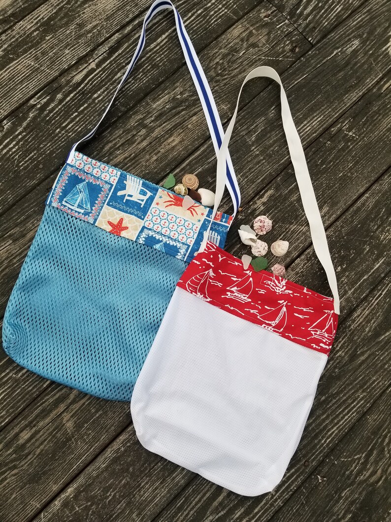 Beach shell bag Beach shell collecting bag Sea shell mesh bag,Kids shell bag Sea shell bag shell collecting Sea glass collecting bag
